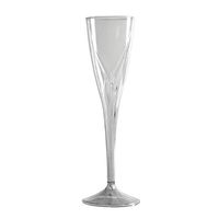 WNA WNACWSC5 Classicware One-Piece Champagne Flutes 5 oz. Clear Plastic 10/Pack