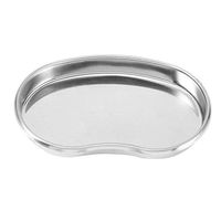 Medical Tray 201 Stainless Steel Tray Kidney Shaped Instrument Tray 7.08×4.33×0.78in Curved Instrument Organizer Holder