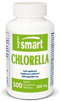 Supersmart - Chlorella 200 mg - Exceptionally Rich in Natural Chlorophyll & Nucleic Acids. Contenance | Non-GMO - 500 Tablets