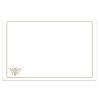 48 Gold Notecards, A6-4 x 6 inches, Double-Sided, The Gift Collection (Bee Notecards)