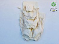 Cotton Double Drawstring Muslin Bag. 100% Organic Cotton. Pack of 100 (8 x 10 Inches)
