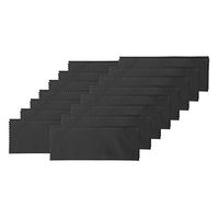 Noble Microfiber Cleaning Cloths – Perfect for Cleaning Eyeglasses, Camera Lenses, iPad, Tablets, Phones, iPhone, Android Phones, and Other Delicate Surfaces (Black, 6" x 7" - Pack of 15)