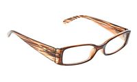Reading Glasses for Women - Spring Hinge Plastic Ladies Readers（Brown Stripe，+2.50）