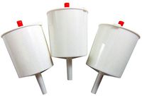 White Plastic Push Button Lever Hand Communion Cup Filler for Church 5 Inch, Set of 3