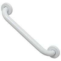 EVIDECO 2300100 Stainless Steel Bath and Shower Straight Grab Bar-Concealed Mounting Snap Flange, White