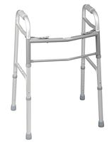 Medline MDS86410J4 Standard 2-Button Folding Walkers without Wheels, Junior (Pack of 4)