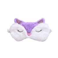 Cute Cartoon Novelty Animal Cartoon Purple Fox Mask for Sleeping Sleep Mask Sleping Mask Blindfold Eye Cover for Women Kids Adult Girls Boys