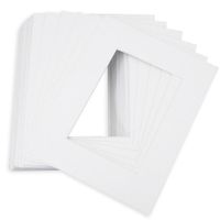 Golden State Art, Pack of 10 8x10 White Picture Mats with White Core Bevel Cut for 5x7 Pictures