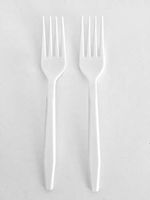 Disposable HEAVY WEIGHT Polypropylene PLASTIC Cutlery 6.75" FORK White in bulk (case of 1000 ct) BPA Free Heavy Duty by YoshiKawa