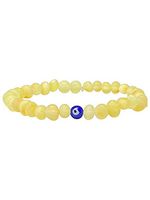 Baltic Amber and Evil Eye Adult Bracelet by UMAI – 7 inches – for Men and Women - Anti-inflammatory - Pain Relief for Carpel Tunnel, Arthritis, Headache, Migraine (Raw Lemon)