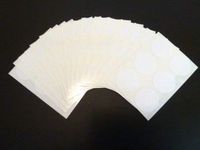 Minilabel 80 Labels , 25mm Diameter Round , Plastic / Vinyl Colour Code Stickers White