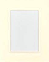 Pack of 32 8x10 Ivory/Ivory Double Mats Mattes with White Core Bevel Cut for 5x7 Photo + Backing + Bags