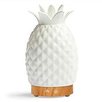 Essential Oil Diffuser -160ml Cool Mist Humidifiers -7 Color LED Night Lamps -Crafts Ornaments All in 1 is The Round Rich Upgrade Whisper-Quiet Ultrasonic Ceramics Pineapple Humidifiers US120V