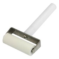 uxcell White Plastic Handle 2.3" Roll Silicone Roller PCB LCD Dust Remover