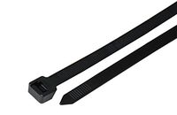 South Main Hardware 848253 40-in, 50-Pack, 175-lb, Black, Standard Nylon Cable Tie, UV, Piece