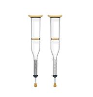 2Pcs Underarm Crutches Medical Aluminun Alloy Walking Sticks Adjustable Handle And Height Non-Slip Cane Health Recovery Tool For Patients, S, M, L,M