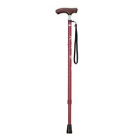 Crutches Slip Old Man's Staff Lightweight Retractable Cane Help Walking Crutch Portable Walking Cane (Color : Red, Size : 66cm)