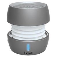 iHome iBT73 Color Changing Bluetooth Rechargeable Mini Speaker System (Silver)