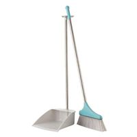 WDX- Broom combination household living room sweeping floor cleaning kitchen cleaning tools broom 簸箕 set combination thickening broom soft hair non-stick hair artifact Household (Color : A)