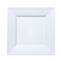 Lillian Tablesettings 20 Count Square Plastic Plate, 8-Inch, White