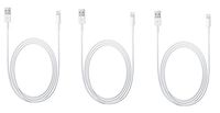 Apple MD819ZM/A 6.56-Feet Lightning to USB Cable, White, 3-Pack