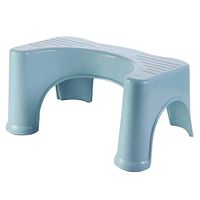 Toilet stool 41.52921cm Thick Ottoman Plastic Non-Slip Adult Kids Squat Stool Step Stool (Color : Blue)