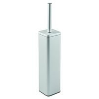 InterDesign Metro Ultra Rustproof Aluminum Toilet Bowl Brush and Holder - Bathroom Cleaning Storage, Silver
