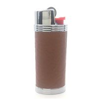 Lucklybestseller Metal Leather Lighter Case Cover Holder for BIC Mini Lighter J5