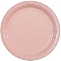 Pans Pro Party Colors 7" Inch Round Dinner Paper Plate's (48, Light Pink)