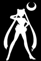 Sailor Moon Serena Transformation Post - Vinyl 6" tall (color: WHITE) decal laptop tablet skateboard car windows sticker
