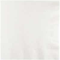Creative Converting Table Needs, Lunch Napkins, Party Supplies, White, 6.5"x 6.5", 20ct