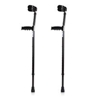 Aluminum Walking Forearm Ultra Crutches 1 Pair Tall Adult Adjustable Lightweight Arm Ergonomic Handle Grip Comfortable Wrist Molded High Density Sturdy