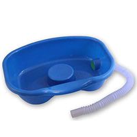 LMM@ Sit-up washbasin, Children, Shampoo, Bed Rest, Patient Care, Medical, Adult, Reclining, Home, Elderly, Pregnant, Bed, Padded, Pillow, Blue