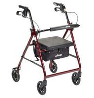 McKesson Rollator 300 lbs. Aluminum 32 to 37 Inch Handle Height