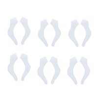 6 Pairs Kids Adults Premium Grade Comfortable Silicone Anti-slip Holder for Glasses, Ear Hook, Eyeglass Temple Tip(White)