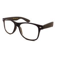 RETRO Nerd Oversized Trendy Frame Clear Lens Eye Glasses BLACK MATTE