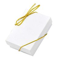 Mandala Crafts Stretch Loops with Pre-Tied Bows from Elastic Ribbon String for Gifts, Boxes, Tags; Pack of 100 (Gold, 6 Inches)