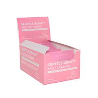 Seattle Gummy Company Beauty Skin, Hair and Nails Multivitamin Gummy, Melon Flavor; 24 Servings, All Natural, Non GMO, Gluten Free; Biotin, Hydrolyzed Collagen, Antioxidants and Angelica Sinesis.