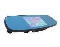 DS18 SMARTEAGLE Rearview Mirror - 5" HD LCD Touch Screen, Built-in 1080p Forward Camera, Android 4.4 Operating System, Built-in Mic and Speaker, Back-Up Camera Included