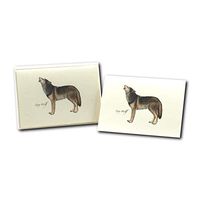 Earth Sky + Water - Gray Wolf Notecard Set - 8 Blank Cards with Envelopes