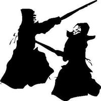 ELKS Unique Design Kendo Fighters CAR Decal Sticker, Dk Blue, 6 in, Die Cut Vinyl Decal, for Windows, Cars, Trucks, Toolbox, Laptops, MacBook-virtually Any Hard Smooth Surface
