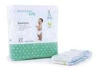 Baby Diaper, 27+ lbs., 16.1 - 23.9 Waist, SIZE 5, Disposable, McKesson BDSZ5 - Case of 108 by McKesson