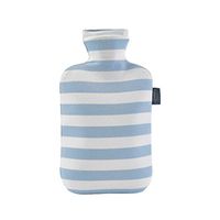 Hot Water Bottle, PVC Rubber Warm Water Bottle Female Water Thick Warm Hand Bag (Color : Blue Stripes)