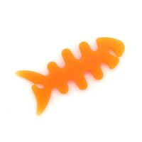 CoverON Orange Fishbone Shaped Silicone Wire Cord Wrap Headset Earphones for Cell Phones, mp3 Players, iPod, iPhone or Tablets.[WCB899]