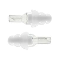 Etymotic Research ER20 High-Fidelity Earplugs (Concerts, Musicians, Airplanes, Motorcycles, Sensitivity and Universal Hearing Protection) - Large, Clear Stem w/ White Tip