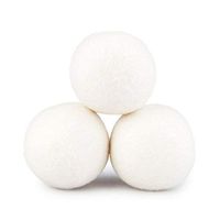 Nacome Wool Dryer Balls,Anti Static Large Felted Wool Clothes Dryer Balls-Pack of 6,6CM (White)