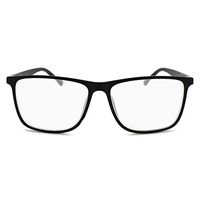 2SeeLife Reading Glasses for Men: Large Retro Readers, Wide Square Eyeglass Frame, Fully Magnified Rectangular Lenses | Matte Black, 3.00
