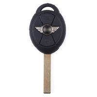 New Keyless Repair Uncut Entry Remote Key Fob Shell Case replacement fit for BMW Mini Cooper S R50 Black