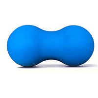 Solid Rubber Massage Ball Peanut Relax Muscles Roller Portable Myofascial Massage Ball Relax After Exercise for Neck Back Butt Leg Foot (Blue)
