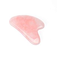 Exquisite Jade Stone Guasha Board Scraping Board Pink Green Jade Stone Massage Tool SPA Therapy Massager Antistress Body Care (heart)
